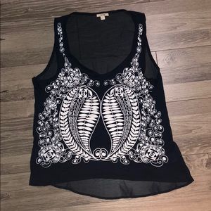 Navy and white tank top